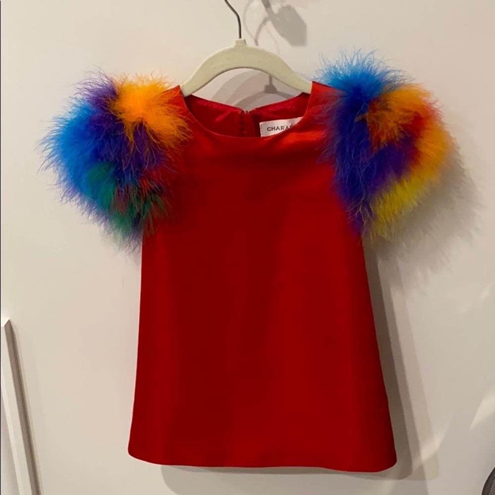 CHARABIA red dress made in France size 2T